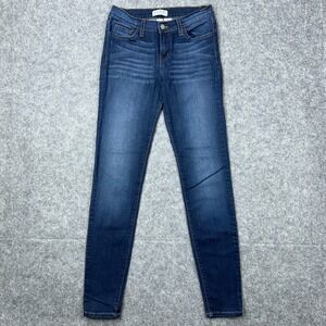 Judy Blue Jeans Womens 5 27 Blue Skinny Dark Wash Stretch Faded Denim Pants USA